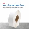 Tsc Direct Thermal Labels, 2 Width x 1 Length, 3 Core, 8 OD, 5500 Labels Per Roll, 8/PK DT-200100-8-03